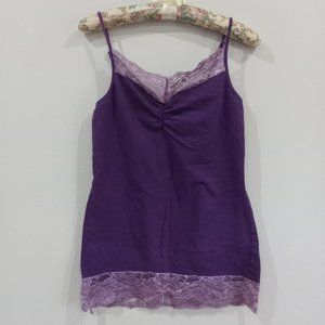 Purple lace tank